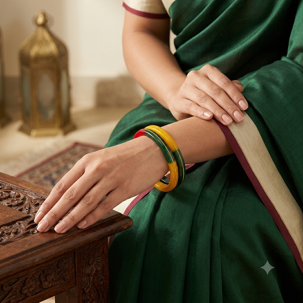Mutlicolor Pola Bangles for Bridal