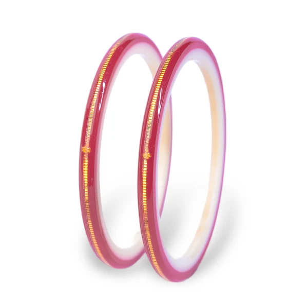 22KT (916) Gold Pola Bangles – Sarita Style, Set of 2